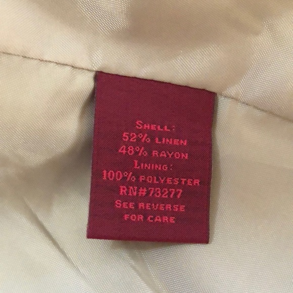 NWT Tan Linen pantsuit. Jacket is fully lined. - Picture 8 of 12